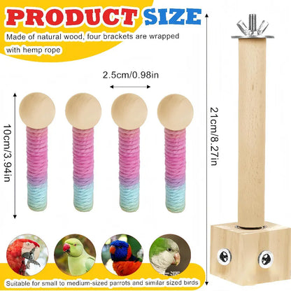 Parrot Bearing Spinning Windmill Toy - Interactive Chew and Beak Care Solution for Cockatiels, Lovebirds, and Budgies - Sophisticated Hanging Cage Accessory