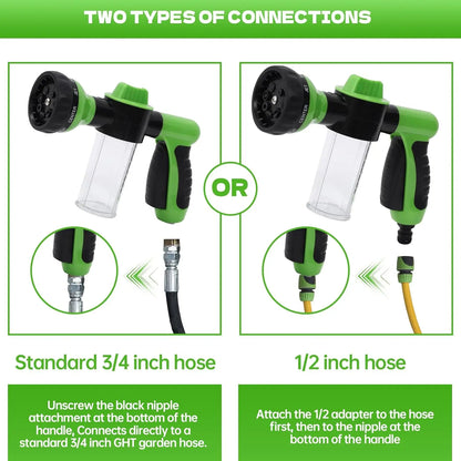 Pup Jet Professional Dog Wash Hose Nozzle with Foam Dispenser and Gentle Massage Feature for Pet Bathing