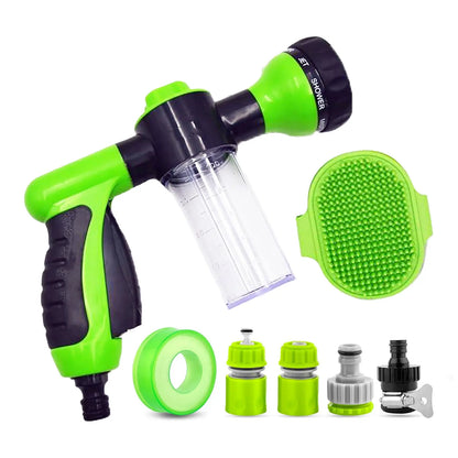 Pup Jet Professional Dog Wash Hose Nozzle with Foam Dispenser and Gentle Massage Feature for Pet Bathing