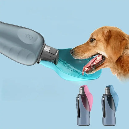 Pet Travel Water Cup, Flip Lid One-Click Release, Dual Leak Proof, 800Ml/27Oz Large Capacity, Single Hand Operation, Cat Dog Universal