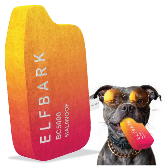 Parody Dog Toy with Squeaker - Humorous Vaping-Themed Toy for Dogs of All Sizes