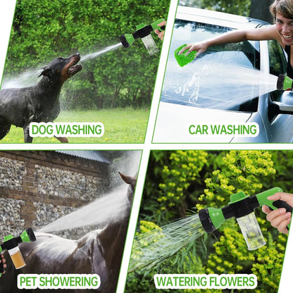 Pup Jet Professional Dog Wash Hose Nozzle with Foam Dispenser and Gentle Massage Feature for Pet Bathing