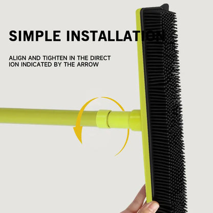 Pet Hair Removal Broom - Extends to 5FT Shedding Grooming Kit Deshedding Tool Efficient Cleaning No Hair Sticking No Dust Raising
