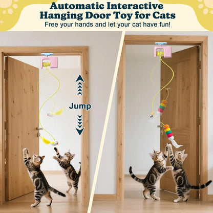 Nocciola Indoor Cat Interactive Toy, Automatic Retractable Flying Bird with Hanging Feather, Enrichment Play for Kittens & Adult Cats